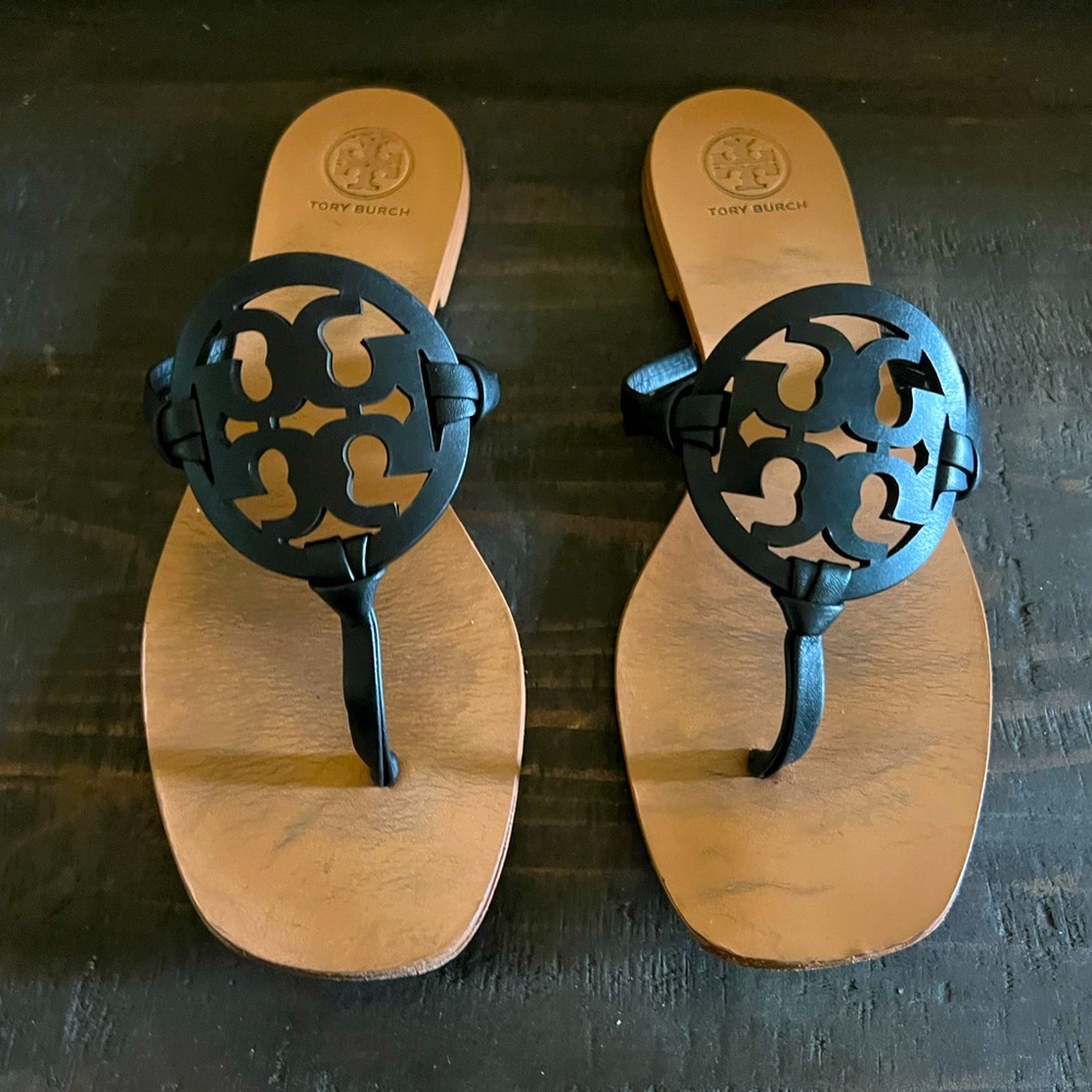 Tory Burch Miller Flip Flops, lots of life left (review all photos)
